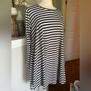 ByTavi long sleeve striped tunic dress L